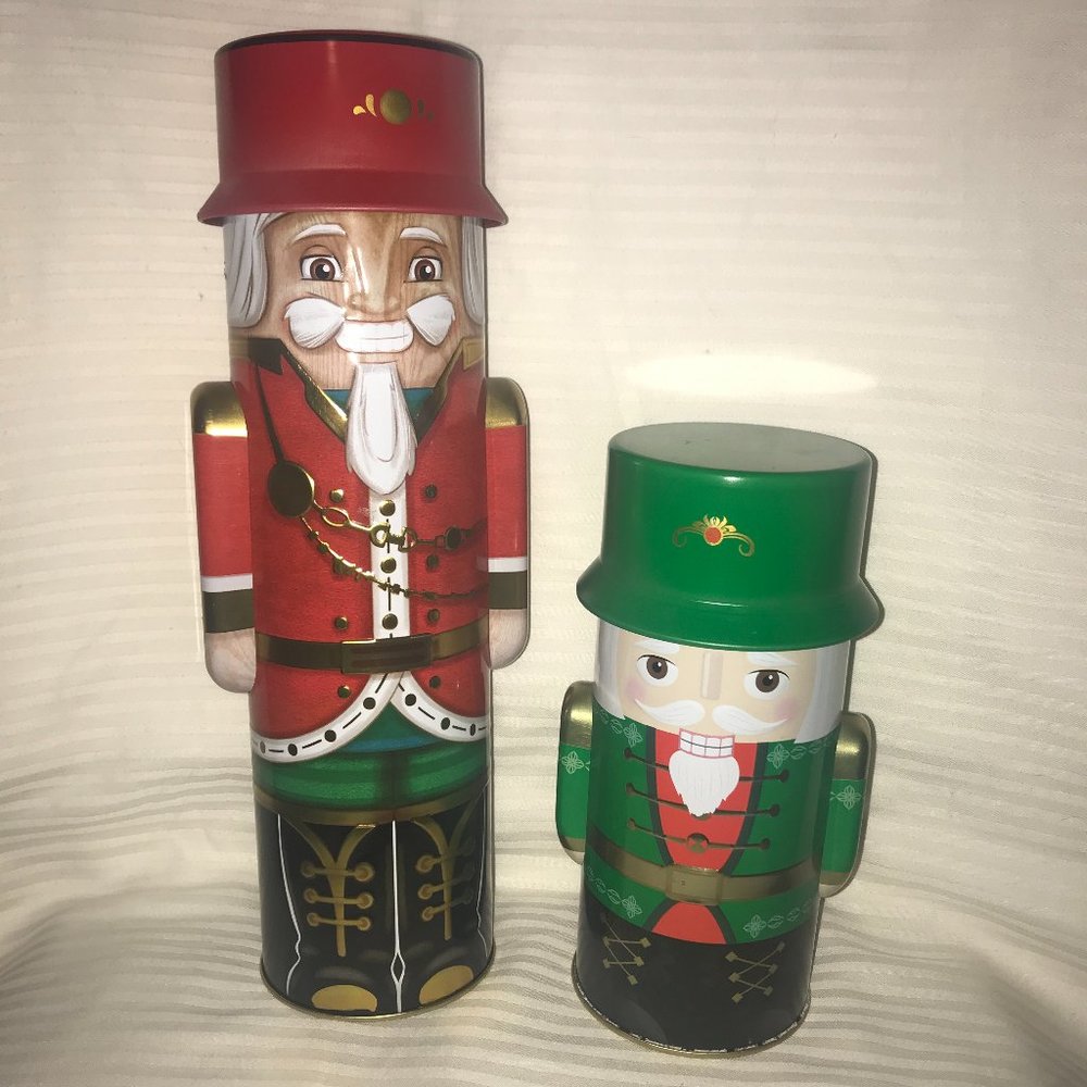 NEW! SET OF 2 TWO NUTCRACKER TINS HARRY LONDON COLLECTIBLE.